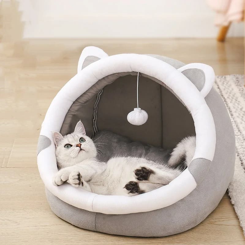 PawTrend™ - Cat Bed Cave with Ears