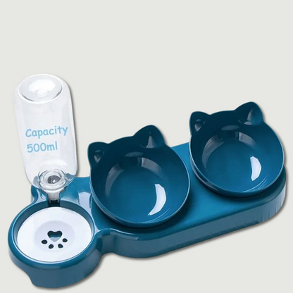 PawTrend™ - Triple Cat Bowls for Food and Water