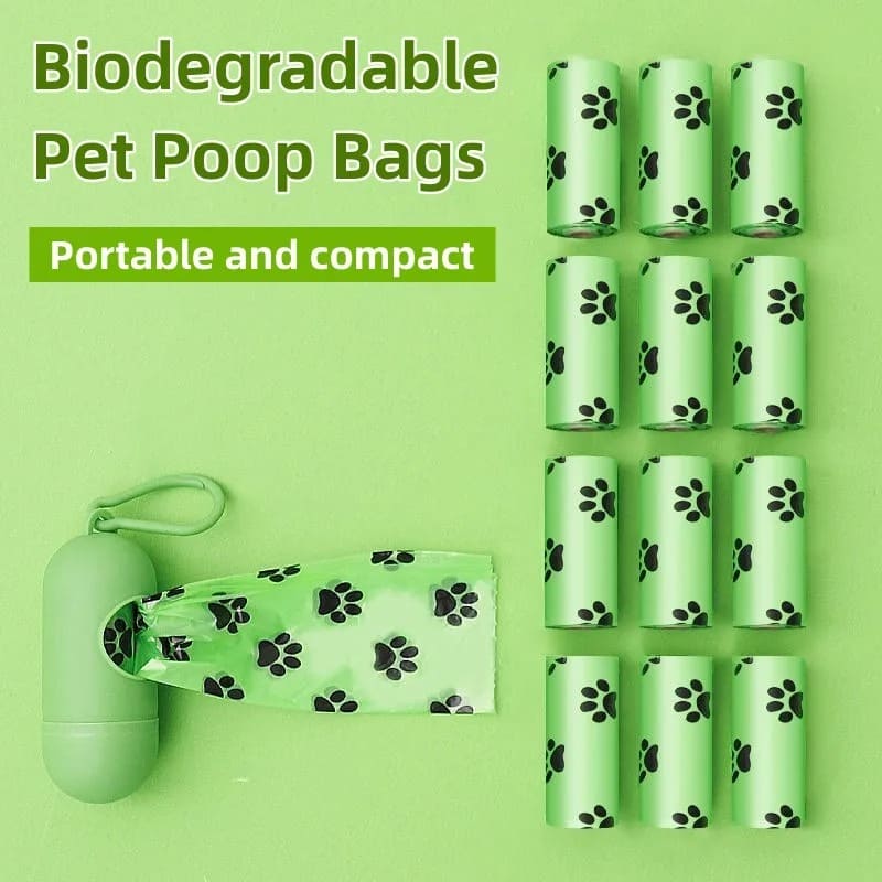 PawTrend™ - Biodegradable Waste Bags for Eco-Friendly Dog and Cat Walks