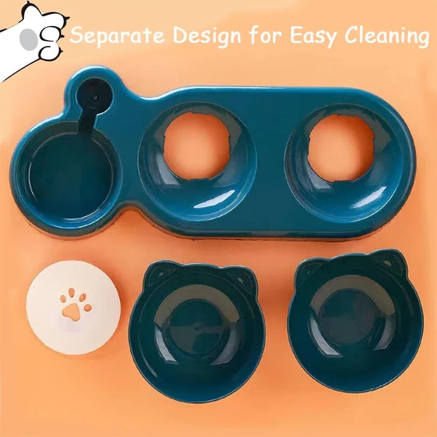 PawTrend™ - Triple Cat Bowls for Food and Water